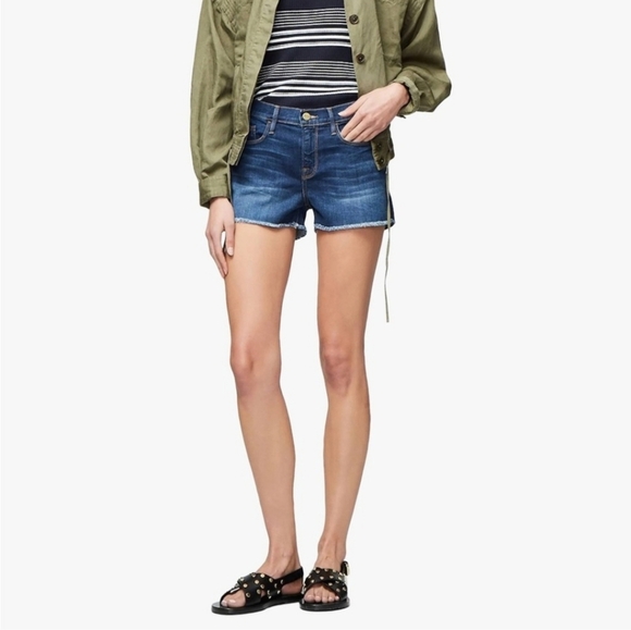 Frame Denim Dark Blue Jean Shorts - Picture 4 of 8